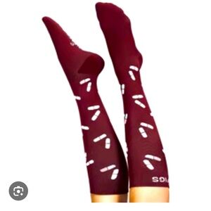 Figs Burgundy Pill Compression Socks - Sm. Used